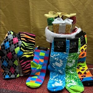 Eros Colorful Ladies  Socks Set. NWT